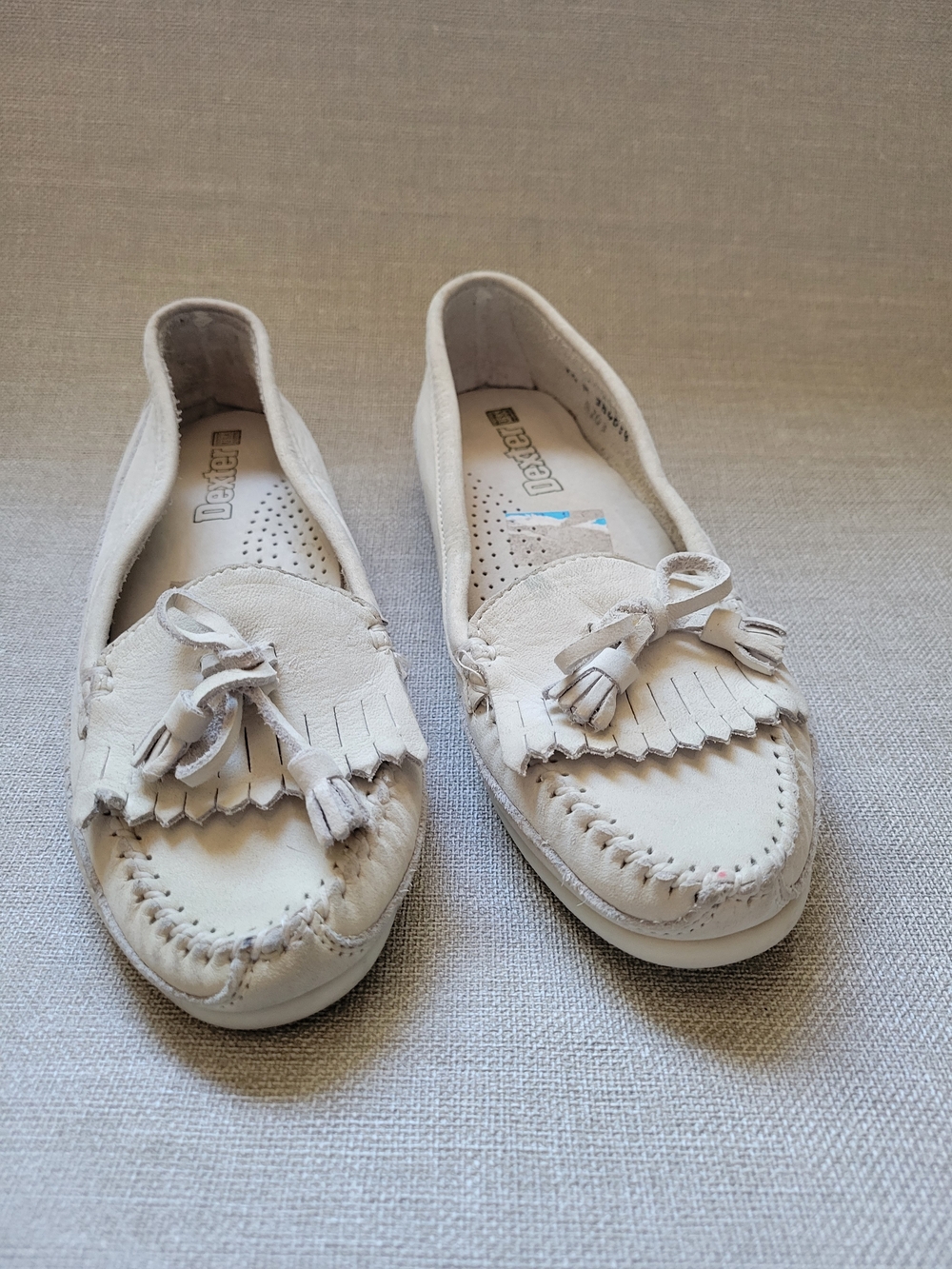 Vintage Leather Loafers by Dexter Ivory Tassel Made in USA Women size 7 Moccasin